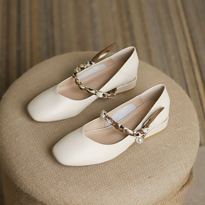 

Женские туфли в стиле ретро, без застежки, на плоской подошве