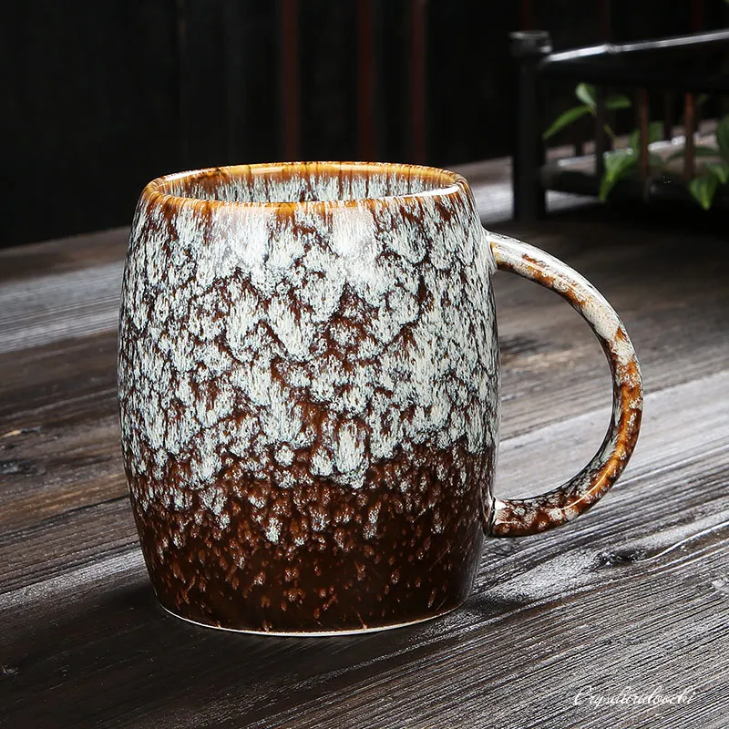 

500ML Creative personality mug large capacity simple ceramic cup couple cup Japanese style coffee cup