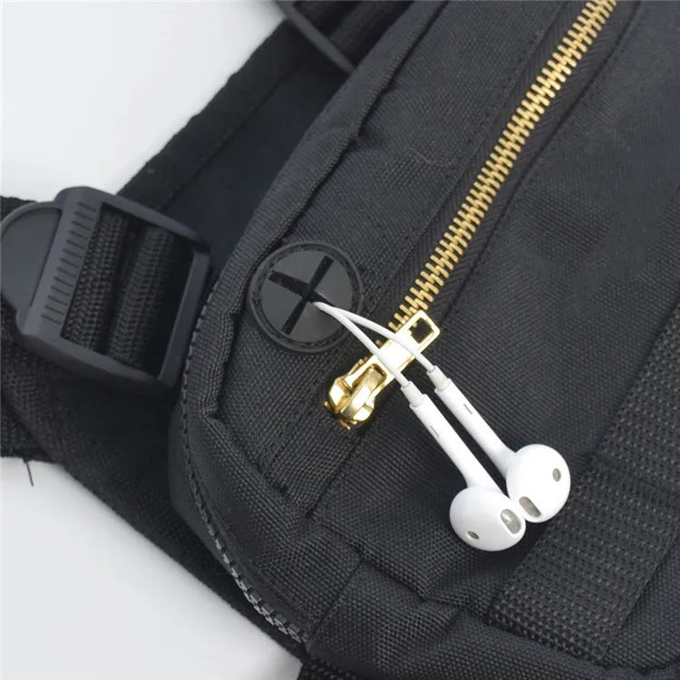 Тактическая многофункциональная нагрудная сумка регулируемая для крепления