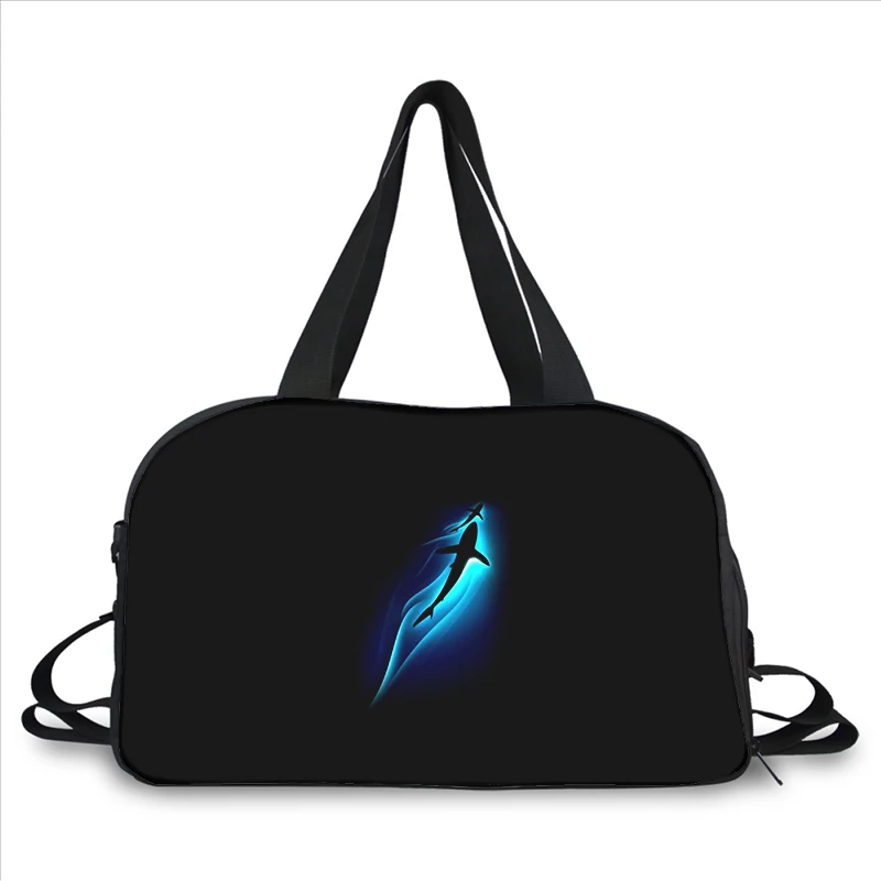 shark animal 3D printing fashion trend portable large capacity multi function messenger bag travel bag