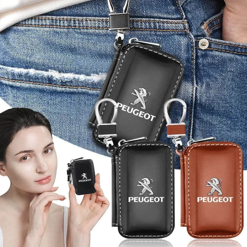 Кожаный кошелек для ключей автомобильный брелок многофункциональные аксессуары