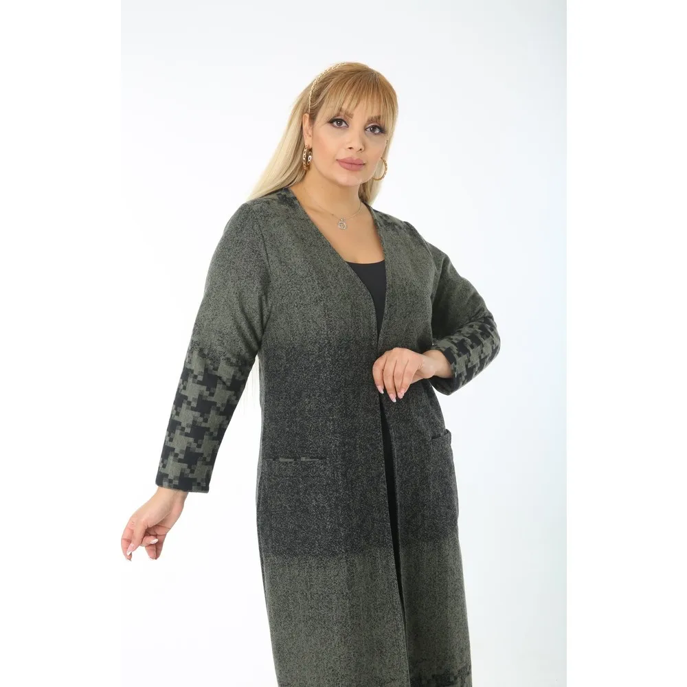 

Dorlie, Женский жаккардовый длинный кардиган большого размера