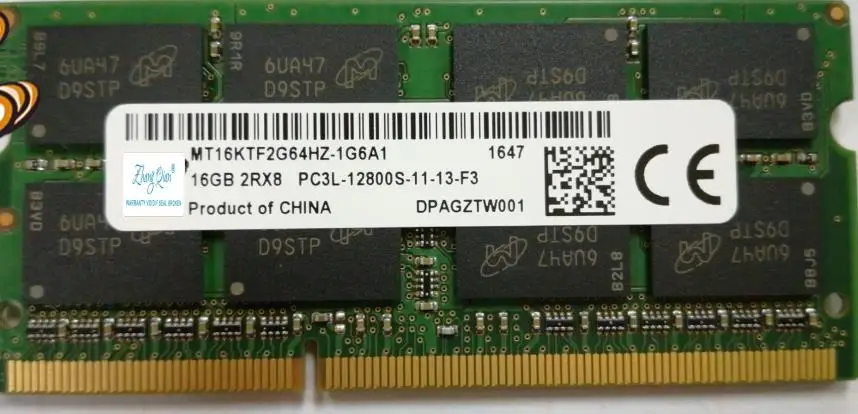 Для single 16G 1600 DDR3L X250 T450S