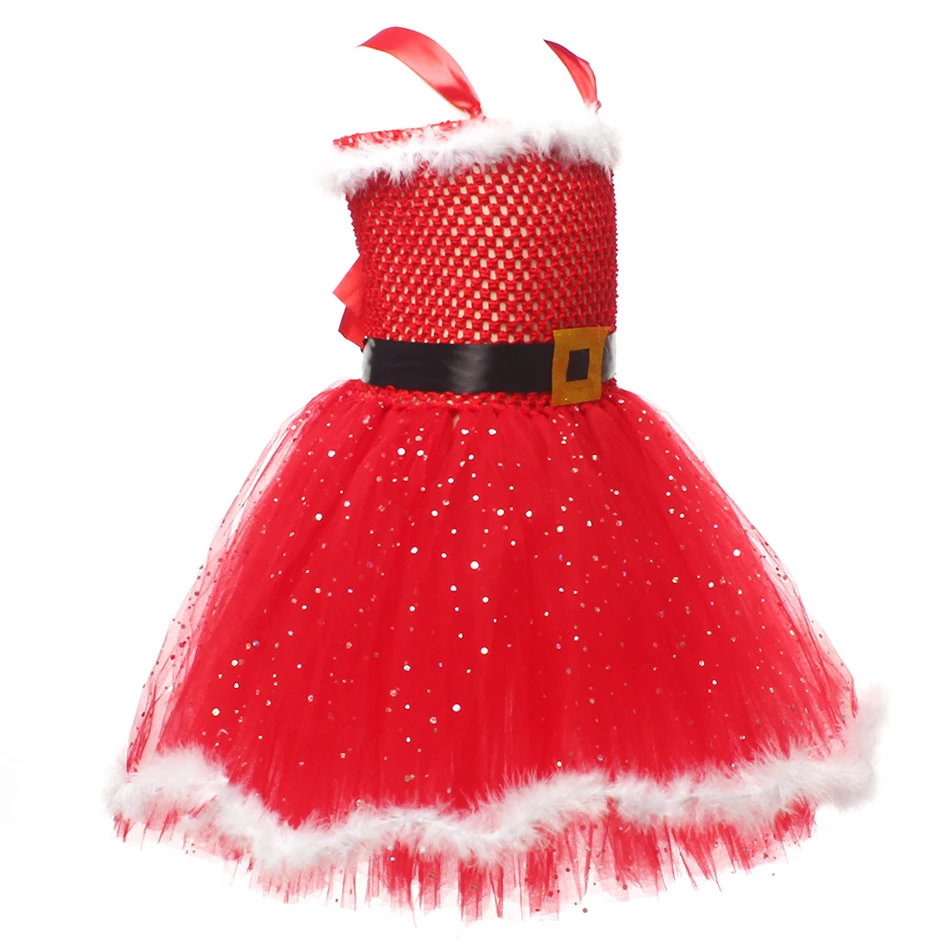 Сетчатое рождественское платье для девочек