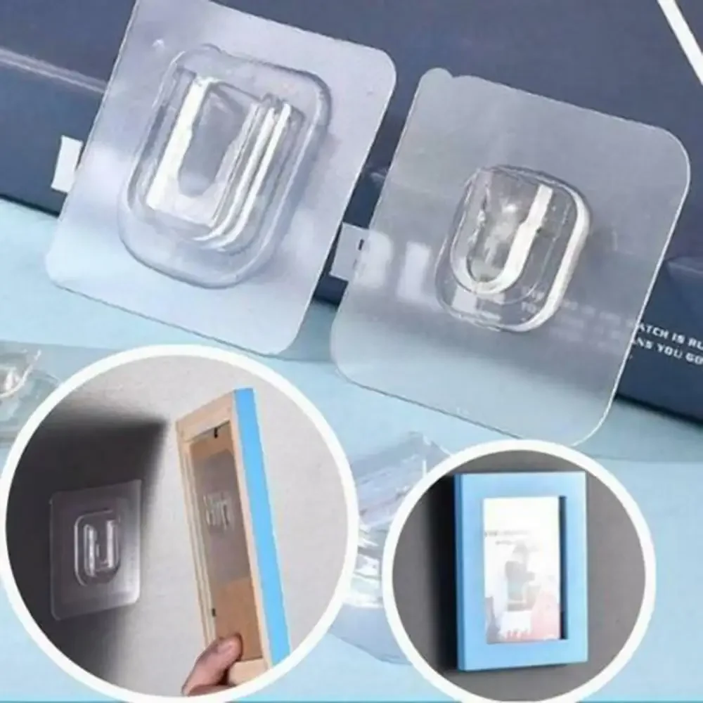 

Punching Hook Without Holder Double Sided Plug Socket Cable 1 Fixing Organizer Multifunctional Sticky Wall Adhesive Strong Pair