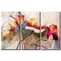 gatyztory 3pcset diy painting by numbers flowers acrylic paint by numbers for adults home wall picture artcraft