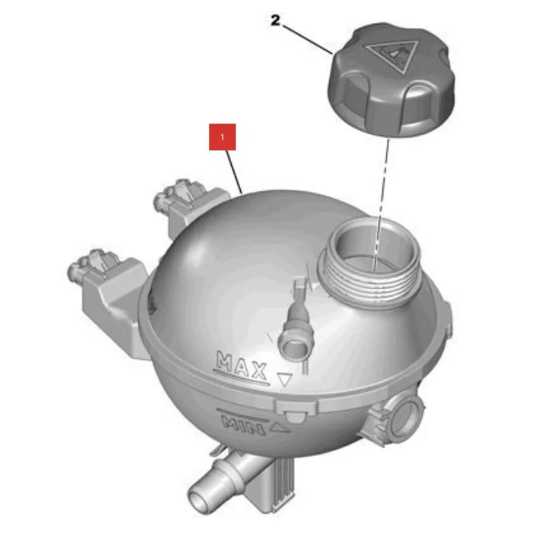 9800777280 Для Peugeot 1007 207 208 2008 301 Citroen C2 C3 C4 C-Elysee DS3 дегазационный бак двигателя горшок