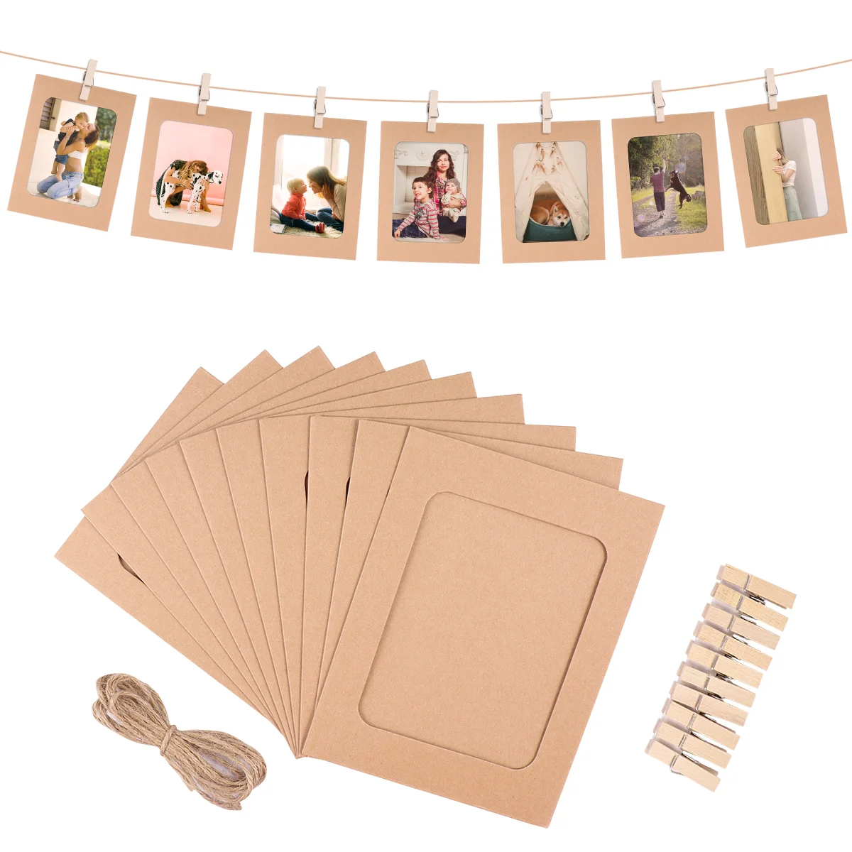 

30PCS Creative Photo Frame Paper Picture Frame DIY Cardboard Photo Frames Hanging Photo Frames Photo Frame