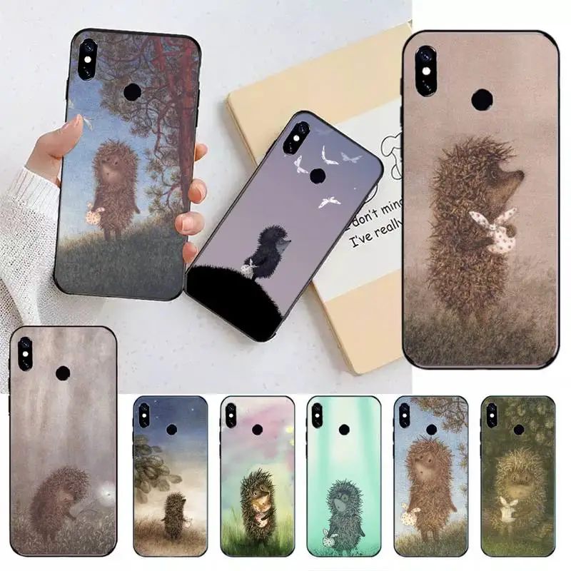 

Hedgehog in the Fog painting Phone Case For Xiaomi Redmi note 7 8 9 11 t s 10 A pro lite funda shell coque cover