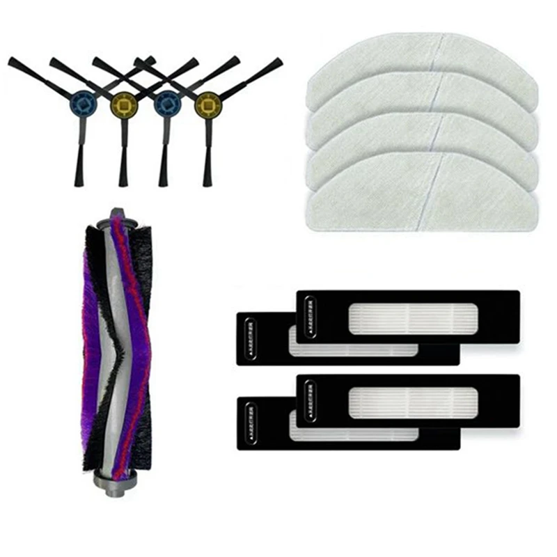 

Сменные аксессуары для робота-пылесоса Midea S8 / S8 +, основная боковая щетка, фильтр НЕРА, тряпочка для швабры