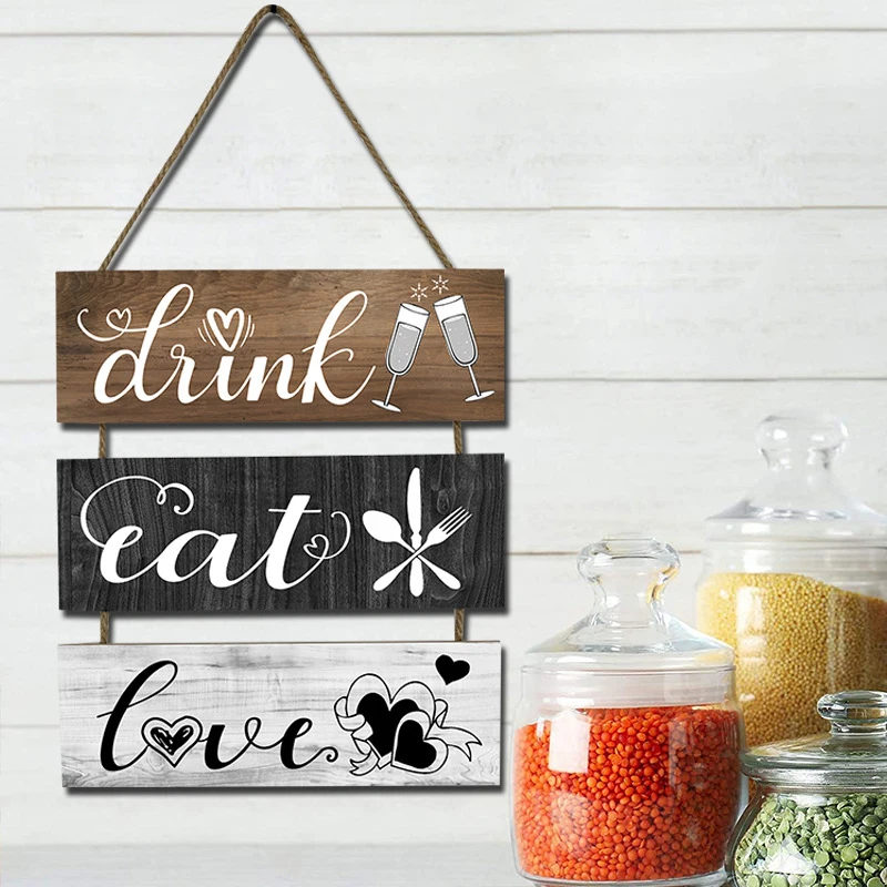

Wooden Plaque Pendant Decorative Plaque Wooden Hanging Signs Coffee Bar Decor Sweet Home Door Sign For Home Garden Decoration