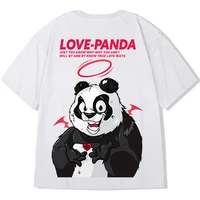 2021 hip hop tees love panda cotton short sleeve loose men t shirts casual o neck summer oversized t shirt punk streetwear m 8xl