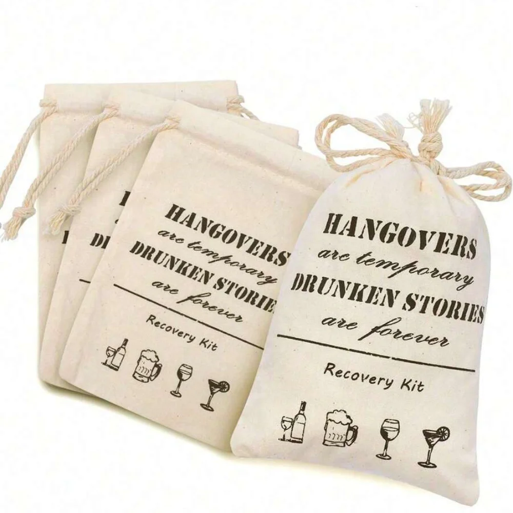 20- шт. набор для похмелья на девичник подарочные пакеты муслиновые сувениры