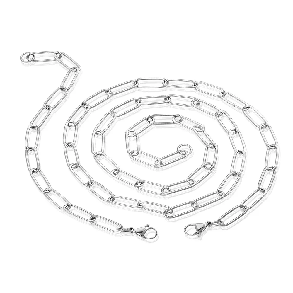 

Stainless Steel Paperclip Necklace and Bracelet Set