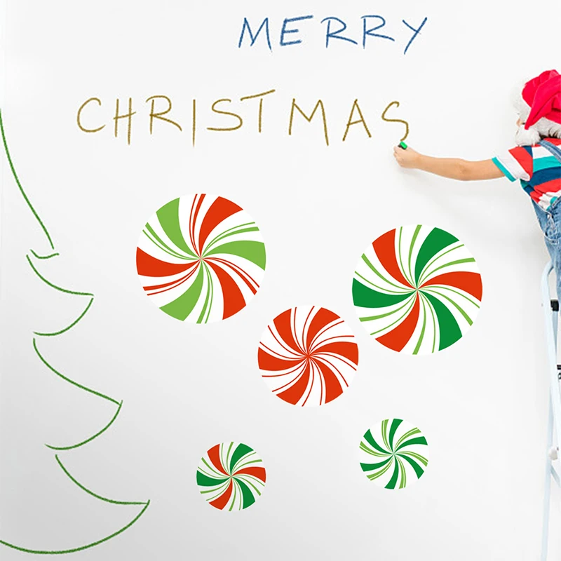 Самоклеящиеся круглые рождественские наклейки сделай сам