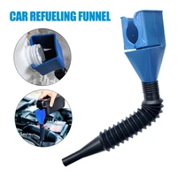 plastic car refueling funnel motorcycle car gasoline oil funnel filler detachable hose oil water fuel petrol filling tool