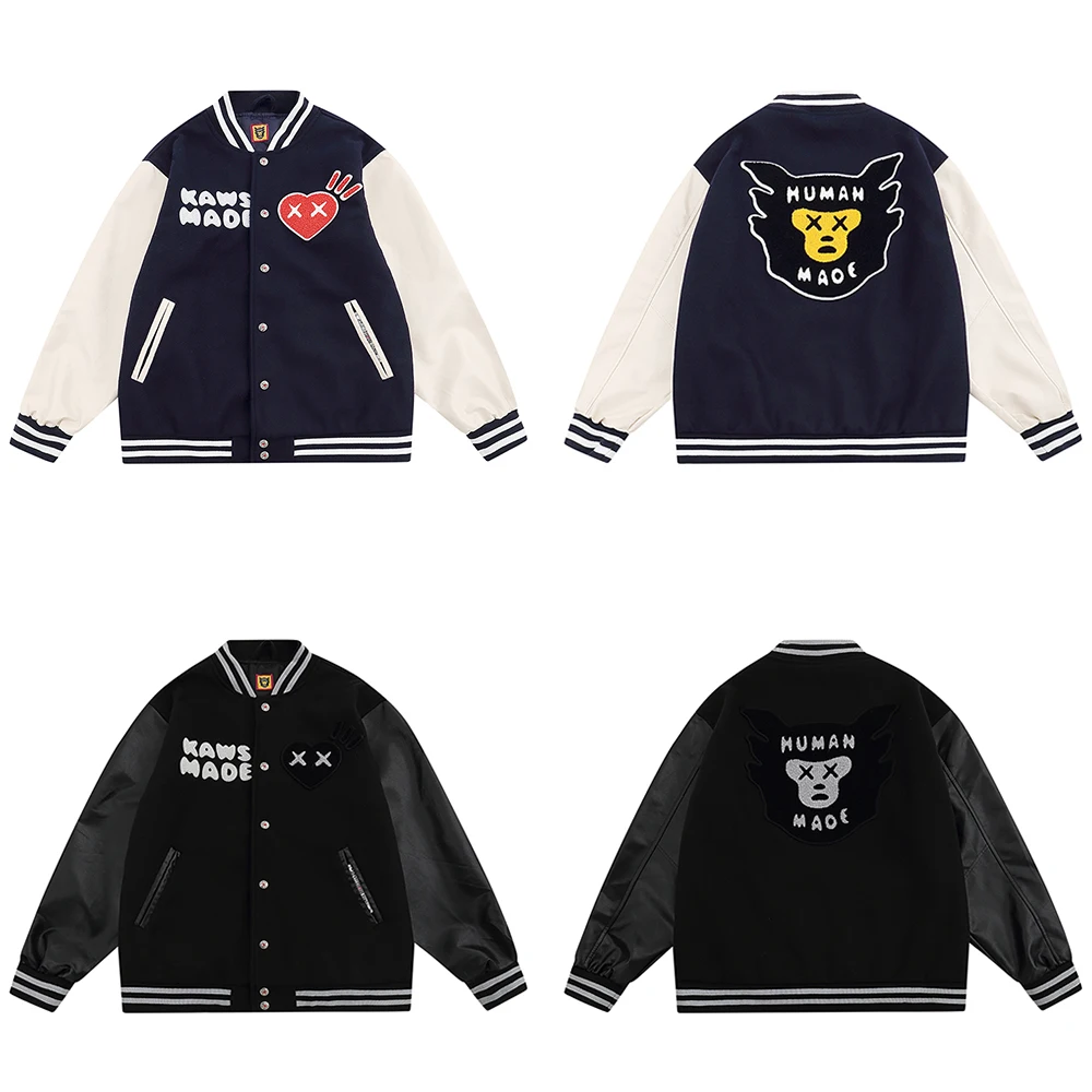 

2022 FW High Street Letter Embroidered Jackets Patchwork Towel Streetwear Coat Casual Versatile Jacket Men and Women Clothing