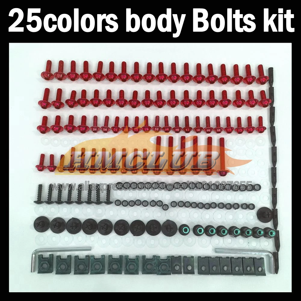 

268ps Full Screws Kit Body bolt For KAWASAKI NINJA ZXR400 ZX-R400 89-90 ZXR-400 ZXR 400 89 90 1989 1990 Fairing bolts screw NutS