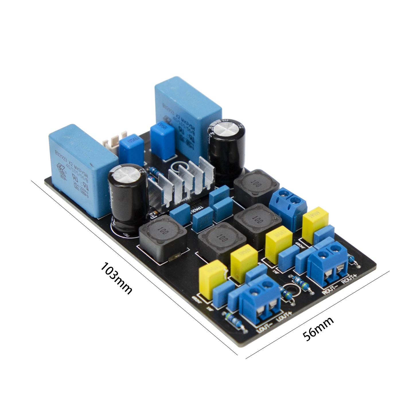 Плата цифрового усилителя мощности YJCO TPA3116D2 2x50W класса D HiFi, модуль стереоусилителя звука DC18-24V для самостоятельной сборки акустических систем (art.: 3920dbc2c878d) - 3920dbc2c878d