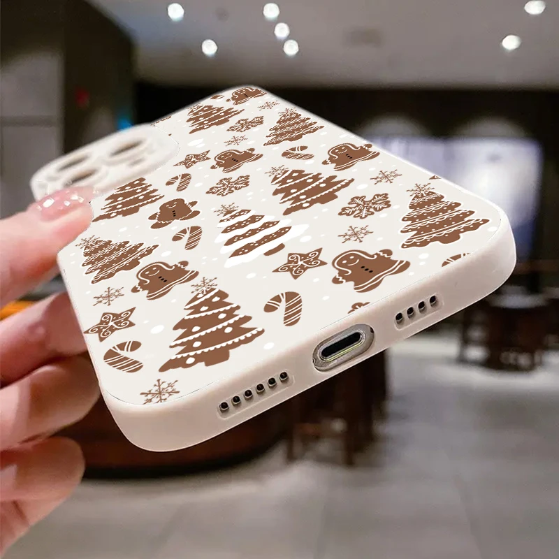 Чехол для телефона с рисунком рождественской елки iPhone 16 Pro Max 15 14 13 12 11 XS X XR 7 8 Plus SE