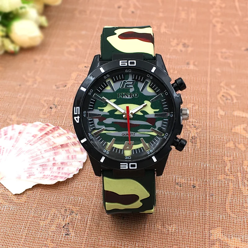 

Camouflage Silicone Watch Men Outdoor Sports Men Digital Men's Sports Watch Fashion Quartz Watch Relogio Wholesale