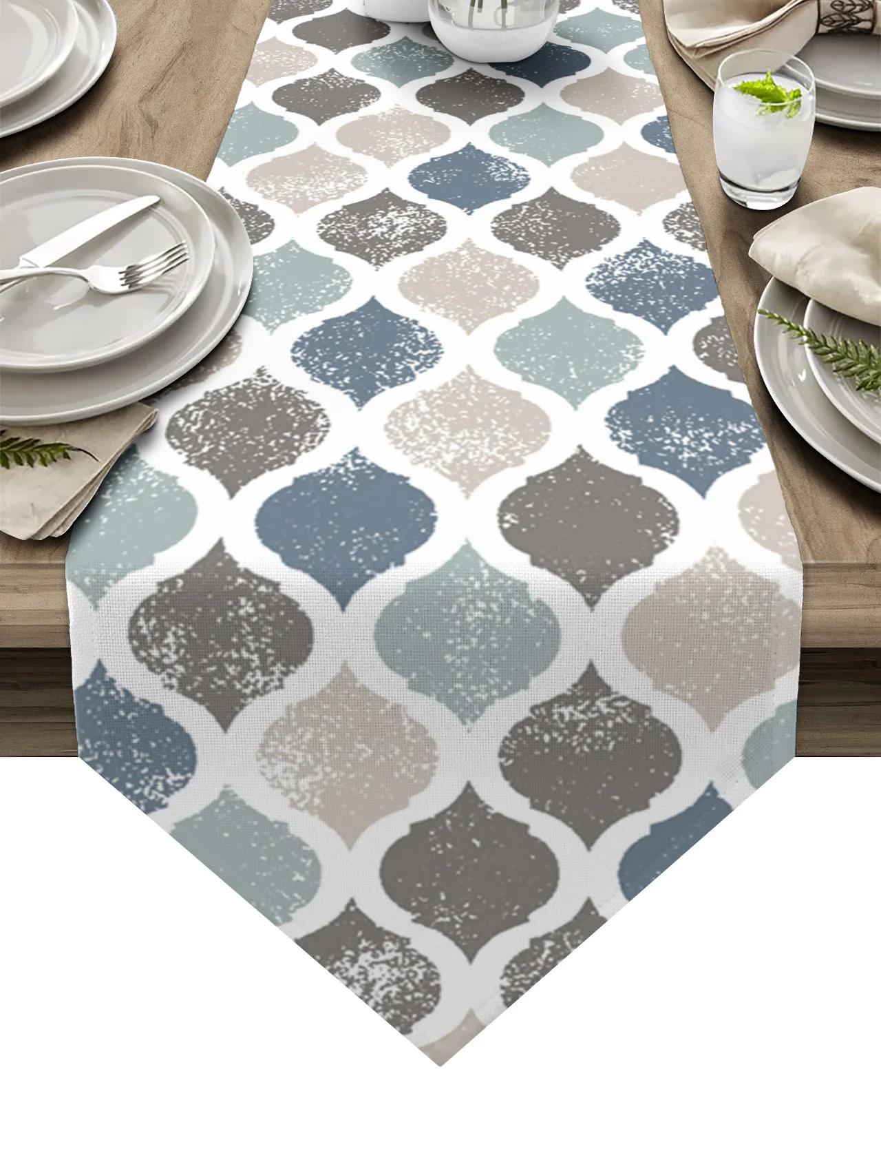 

Moroccan Retro Shabby Coffee Table Decor Tablecloth Wedding Decoration Dinning Table Decoration Table Runner