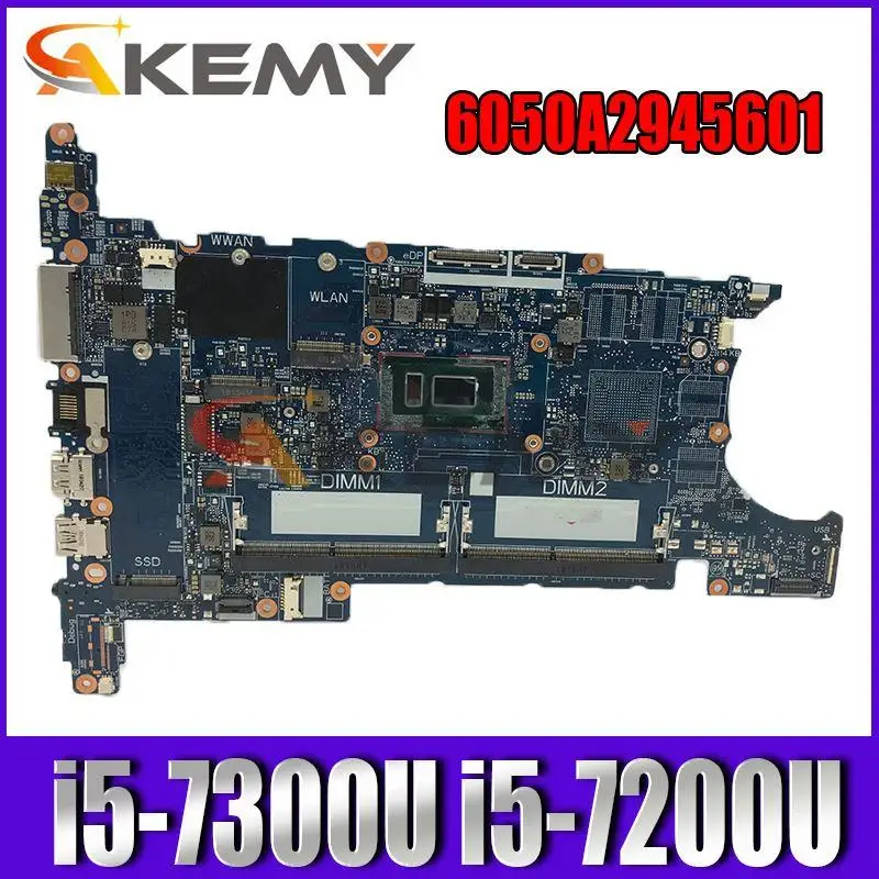 

Материнская плата Akemu для ноутбука HP EliteBook 840 G5 850 G5, L15514-601 L15514-001 i5-7200U CPU 6050A2945601-MB