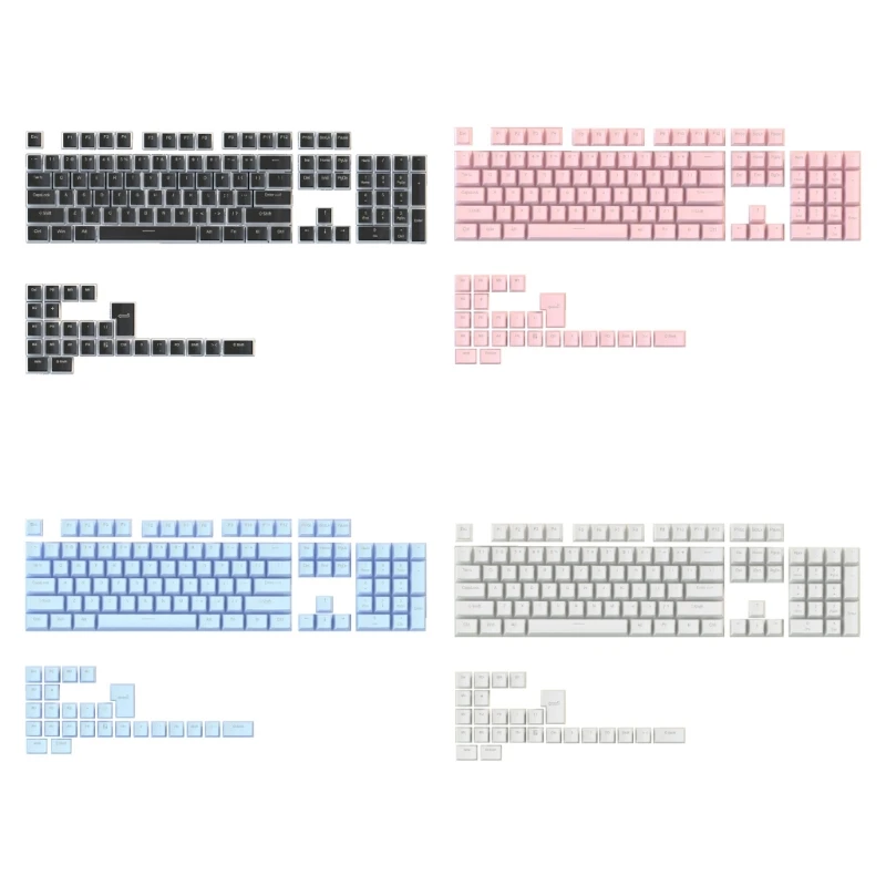 130-клавишный колпачок для ключей OEM PBT с двойной подсветкой RGB макет Mx