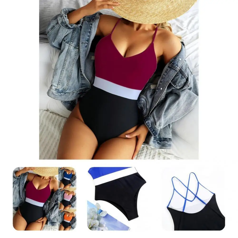 

Monokini Anti-shrink Bathing Suit Beachwear Cross Strap Terrific Slim Fit Summer Bathing Suit