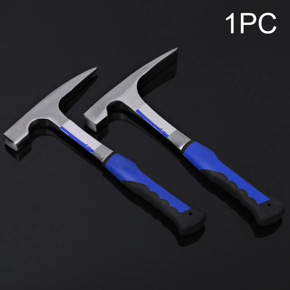 

High Carbon Steel Professional Prospecting Shock Reduction Grip Geological Hammer Hand Tool Mining Exploration Flat Pointed Tip