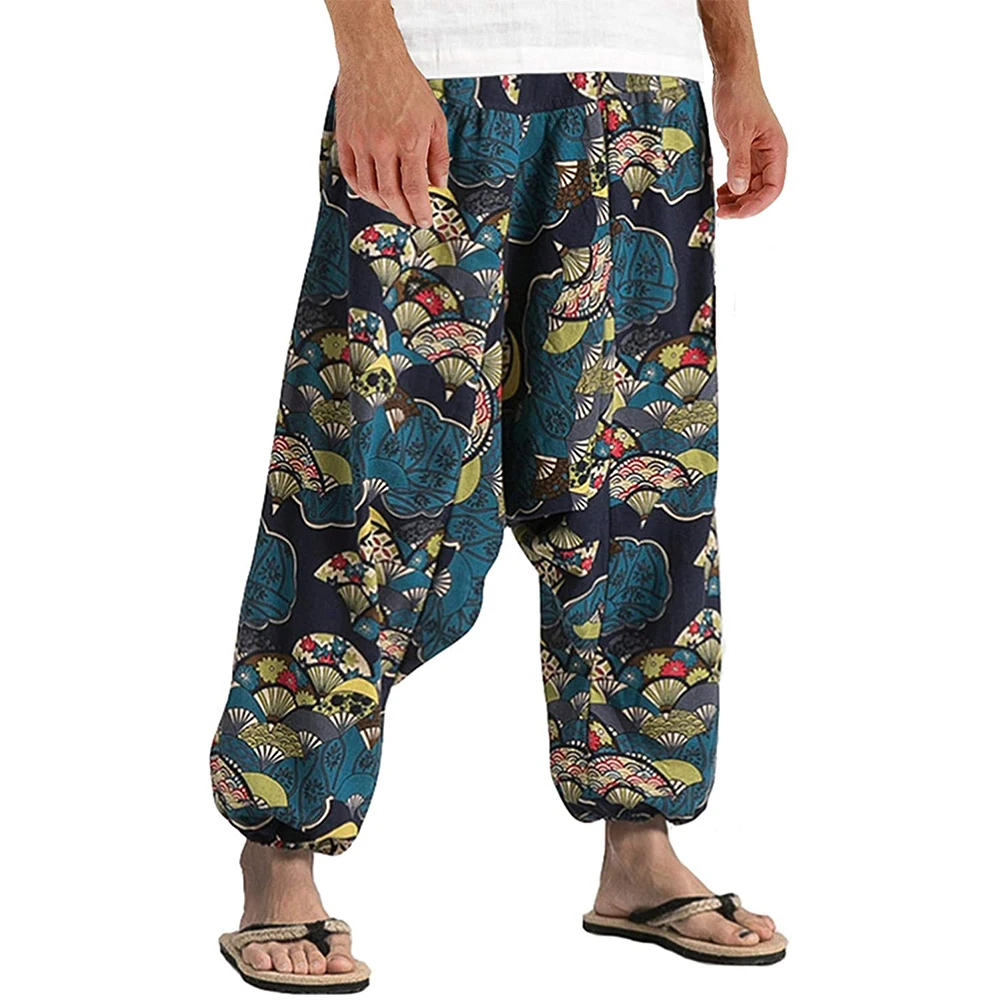 MAIGOLO Mens Cotton Baggy Hippie Boho 