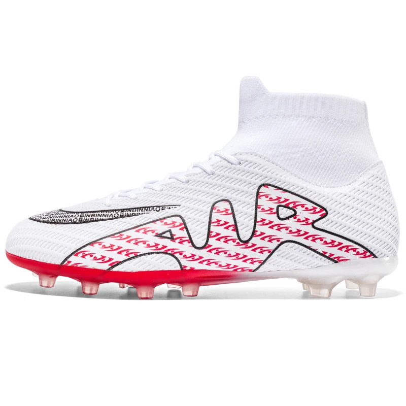 New Men's High-Ankle Breathable Soccer Shoes TF/FG Anti-Slip Football Boots Outdoor Professional Training Football Shoes 2023