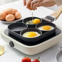 non stick frying pan four hole omelet pan for eggs ham steak frying pans non stick no oil smoke kitchen cooking bacon pan
