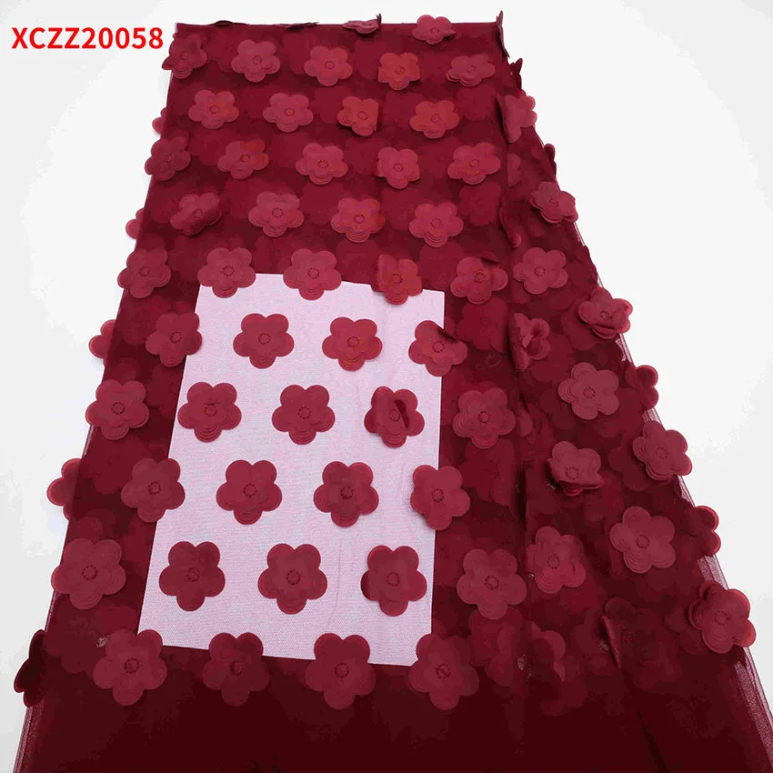 

African Low Price Beads Clothes Textiles Luxury ​Nigerian Tulle Lace Bridal Fabric XCZZ20058