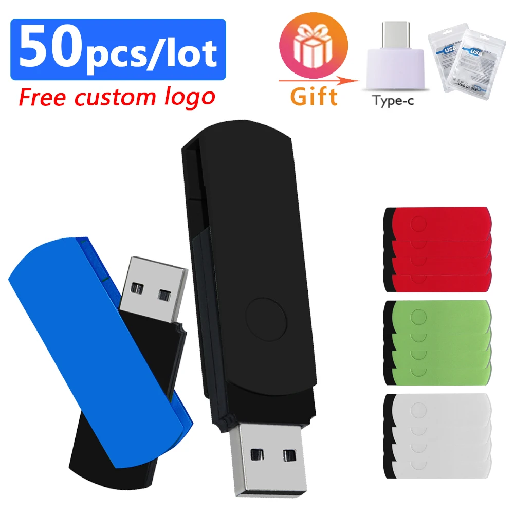 50pcs/lot pen drive 8gb USB Flash Drive 128gb Pen Drive 64gb 32gb 16gb Pendrive waterproof memory Stick free custom logo gifts