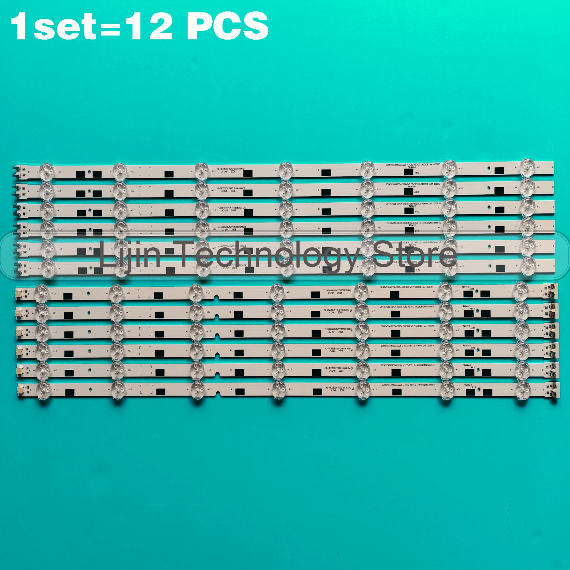 Светодиодная лента для подсветки (12) для S amsung UN58H5202 UE58H5200 UE58J5002AK UE58J5200 UN58H5203 UE58H5200 UE58J5202 UA58H5200 UE58J5005