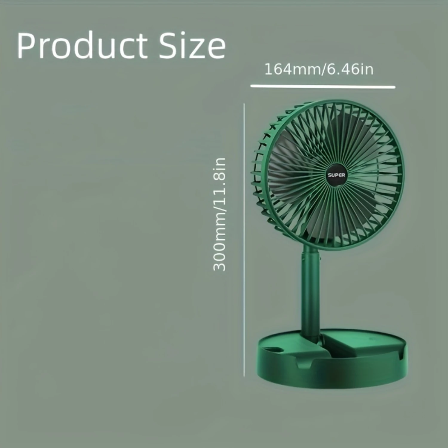 Компактный и портативный вентилятор с питанием от USB — выдвижной складной дизайн