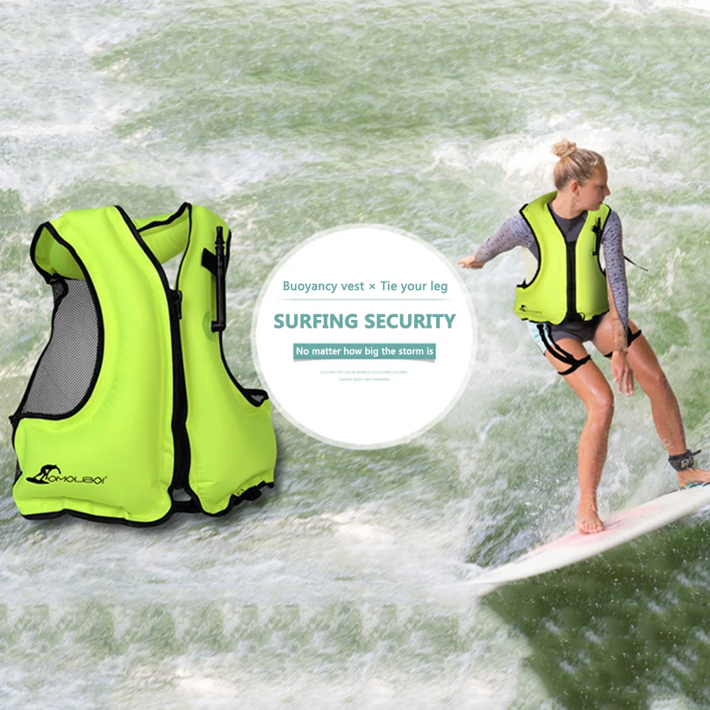 

Плавучесть из ПВХ, костюм для выживания с выдувным клапаном, надувной плавучий жилет, легкий безопасный Регулируемый Холст для плавания, мо...