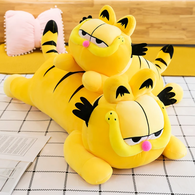 Small Garfield Elastic Plush Filling Pillow Backrest Classic Fat Cat Baby Companion Doll Bedside Decoration Family Gifts Toys
