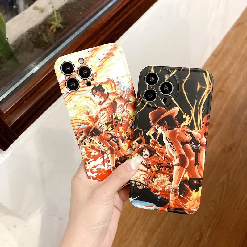 

Anime Ace Mera Mera Devil Fruit Phone Case Cover for IPhone 11 12 13 Pro X XR XS Max Shockproof Case for IPhone 13 Cases