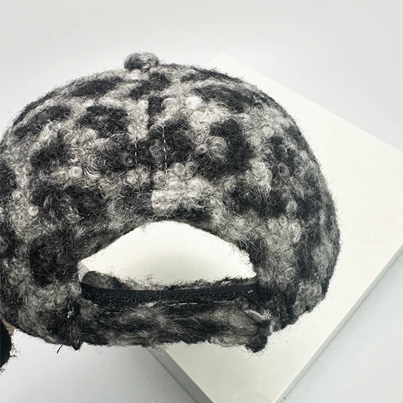 Осень и зима новые бейсболки унисекс в клетку с леопардовым принтом