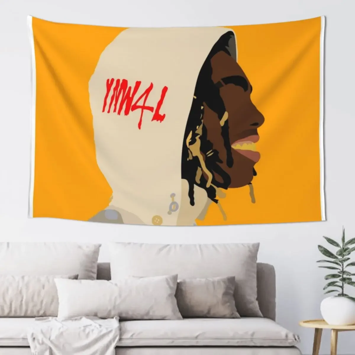 YNW Melly Гобелен Украшение комнаты Эстетический ковер на стене