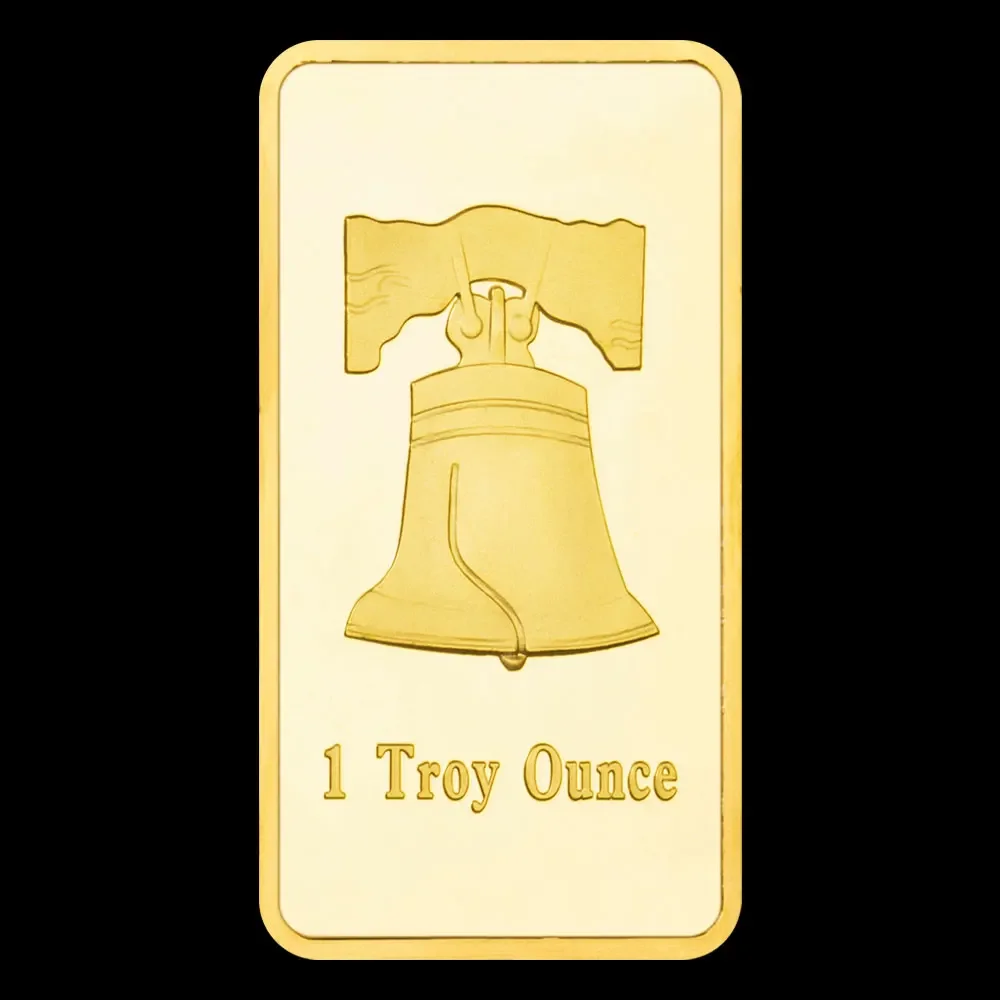 Реплика сувенирной монеты Troy Ounce Basso-relievo американский колокольчик Свободы