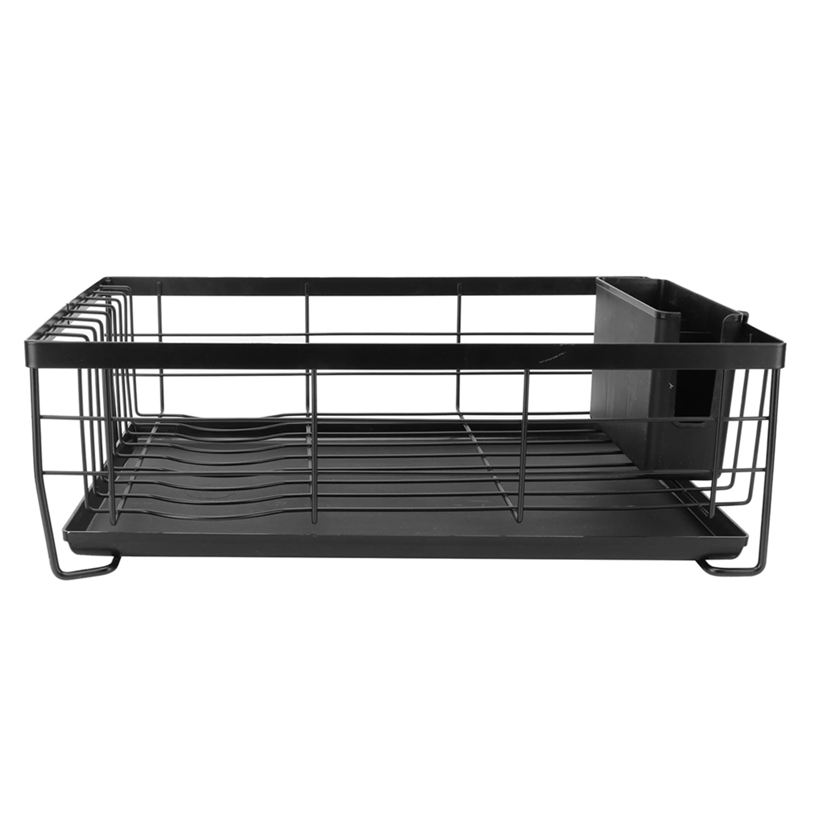 

Single Layer Drain Tray Multifunctional Dish Storage Rack Kitchen Shelf Organizer for Home