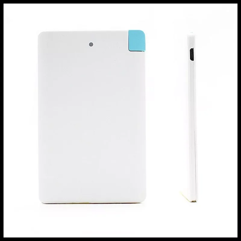 

1 piece Card Shape Super Mini Portable Charger Slim Body Power bank 2500mAh powerbank polymer portable external Powerbank