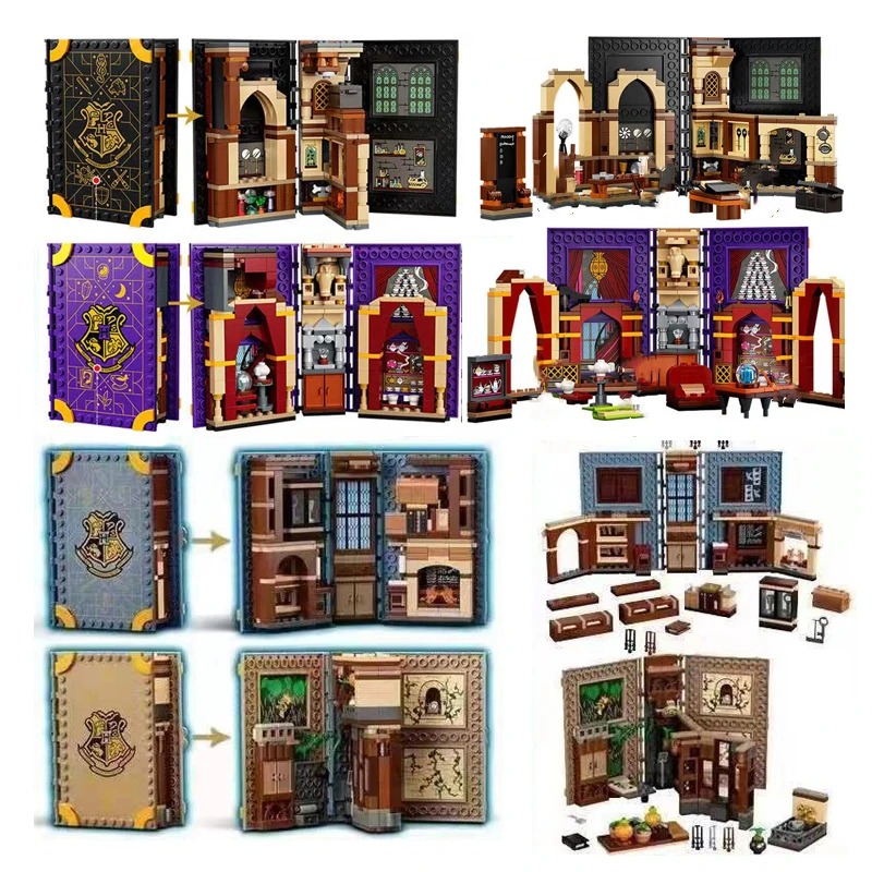 

Magical Book Building Blocks Potions Charms Herbologys Class Books ScriptsWizards Moment Toys Gifts Kit Kids Bricks