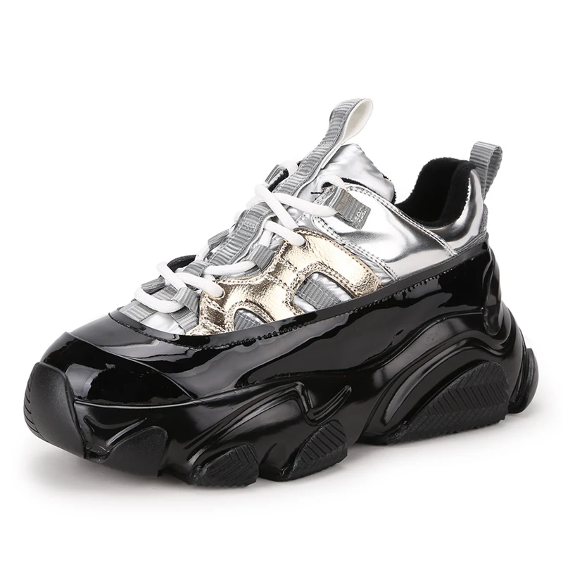 

Spring Platform Sneakers Women Fashion Luxury Designer Shoes Thick Bottom Round Toe Breathable Leisure Female Vulcanize Shoes