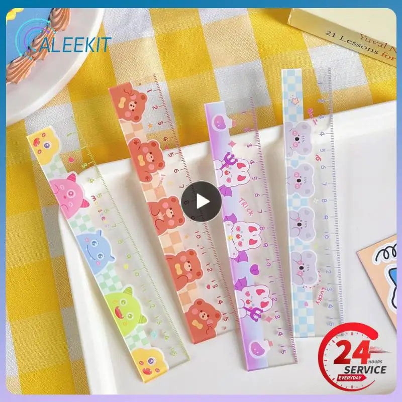 

1~40PCS School Supplies Accurate Cartoon 15cm Ruler Fashion Innovative Cute Ruler Cartoon Ruler Stationery Ruler Fashionable