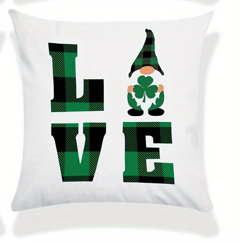 Домашний декор наволочка ко Дню Святого Патрика зеленый топпер трилистник Lucky Charm