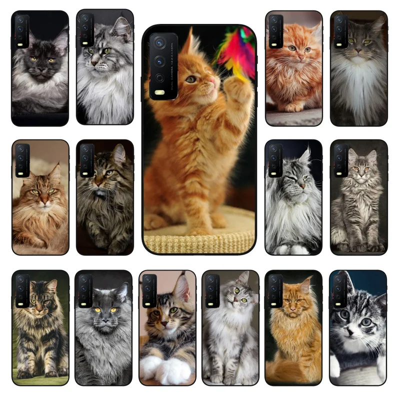 

pet maine coon cat Phone Case for VIVO Y31 Y21S Y21 Y15S Y53S Y11S Y12 V21 V21E Y20 Y70 1907 V17Neo Y21S Y33S Y72